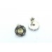 Stud Earrings Silver 925 Sterling Women Topaz Garnet Peridot Stones Gift B620